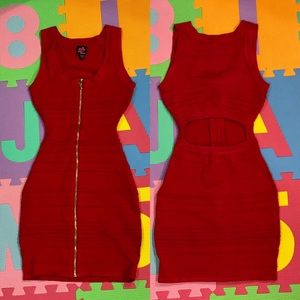 XS Red cutout dress